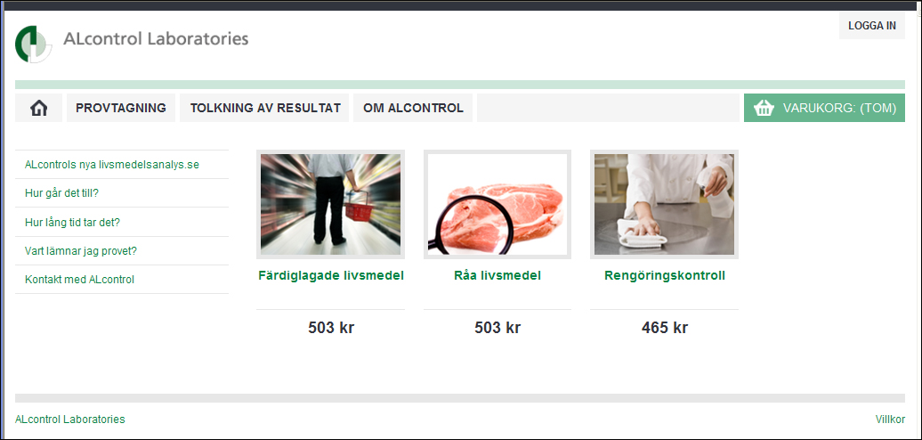 Beställ dina analyser på www.livsmedelsanalys.se